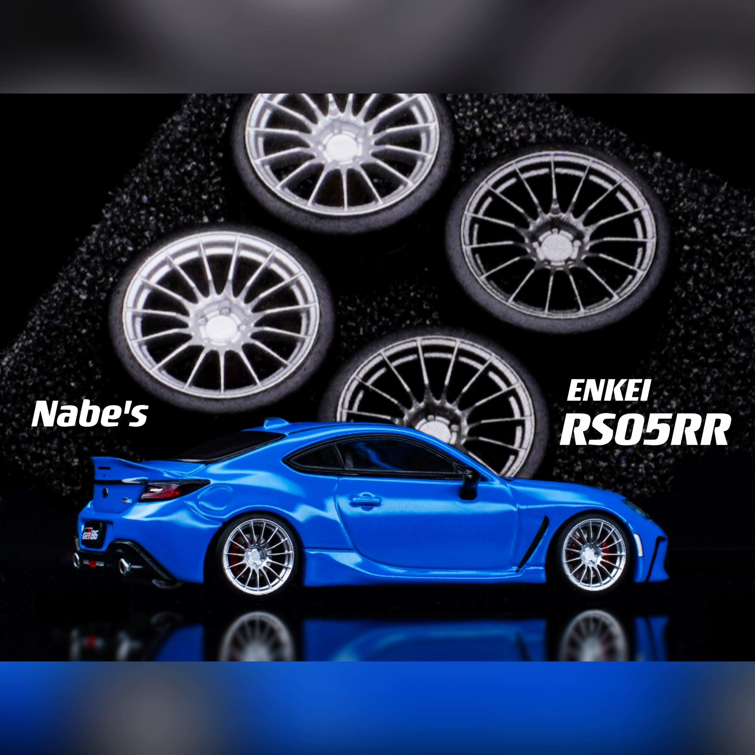 1/64 Scale Wheels 9.7mm Nabes Enkei RS05RR