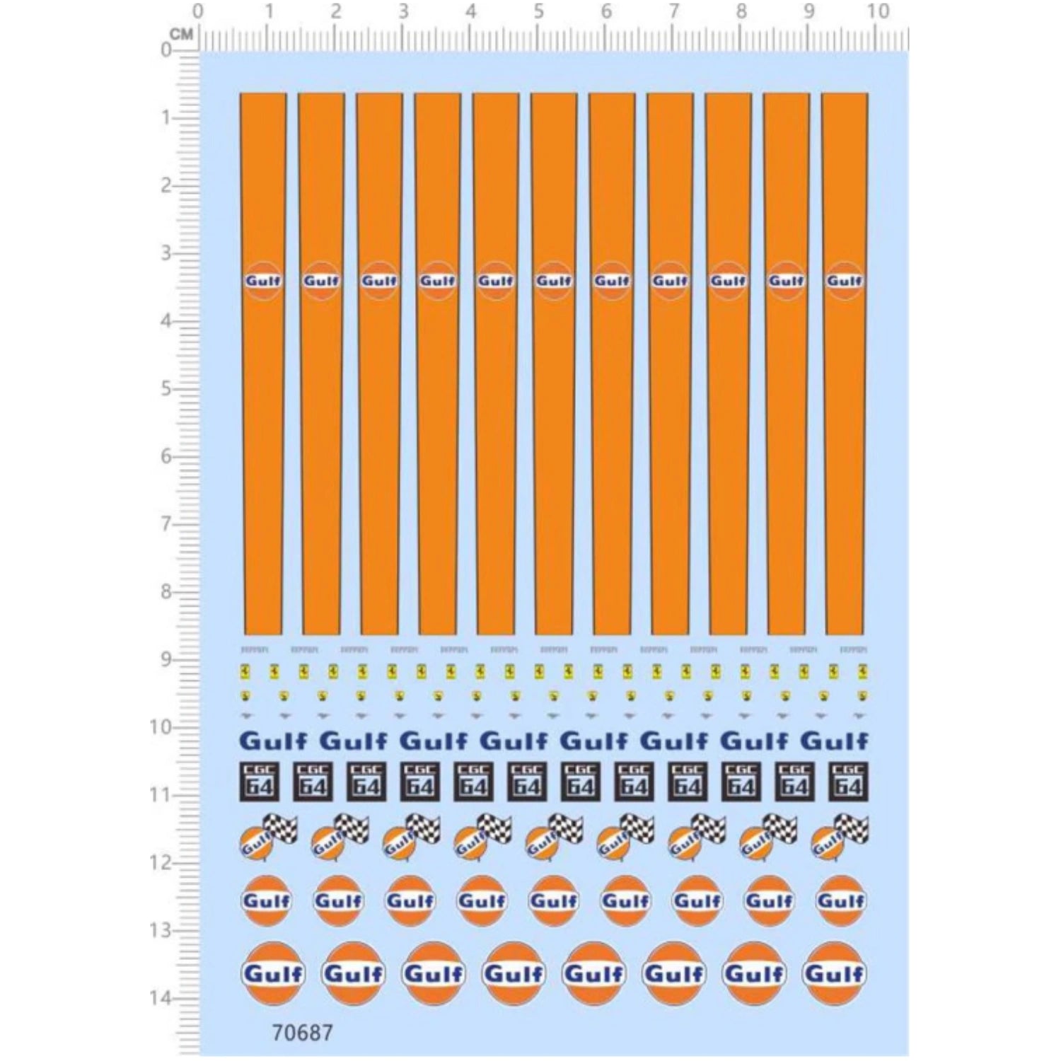 1/64 Gulf Oil Racing Decals