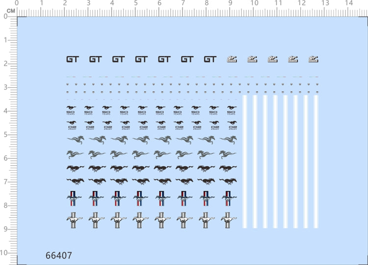 1/64 デカール フォード マスタング