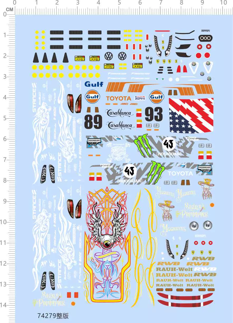 1/64 Decals Tiger Gulf RWB