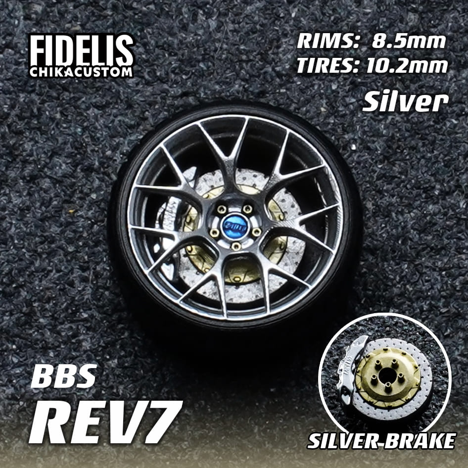1/64 Scale Wheels 9.8mm Fidelis Chika Rays Advan Enkei Rays - 164model