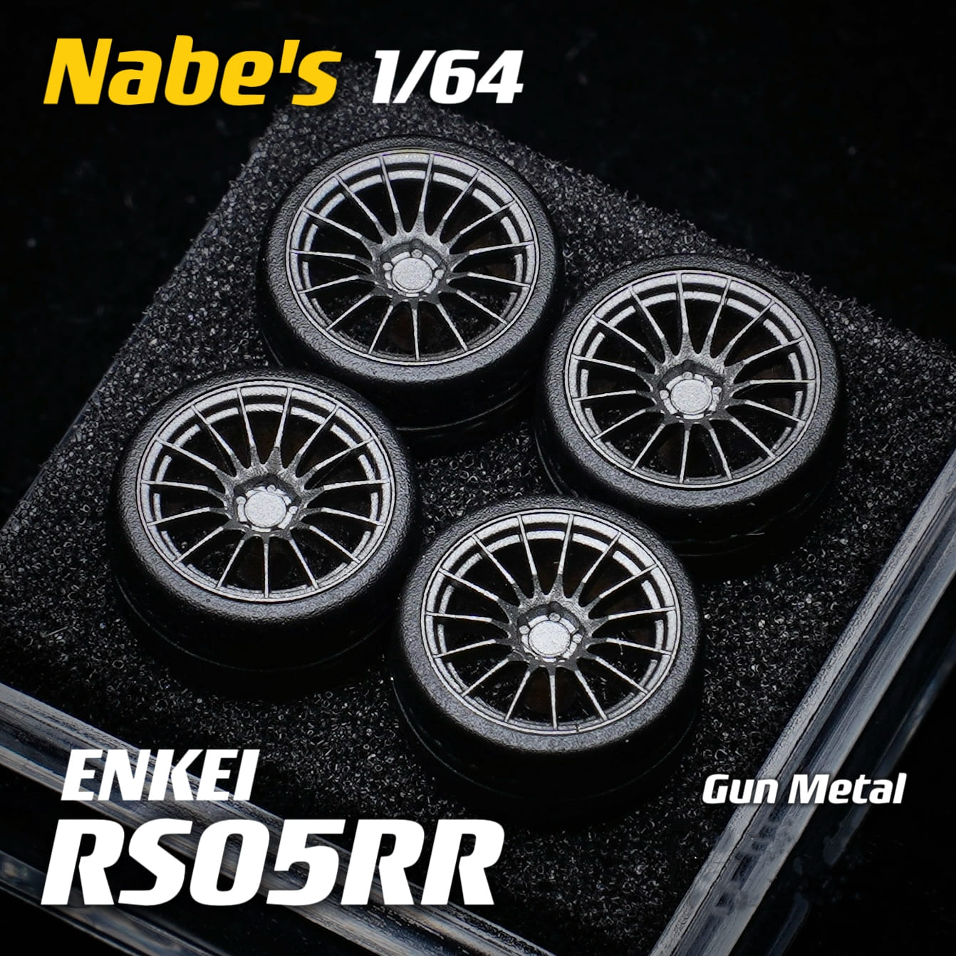 1/64 Scale Wheels 9.7mm Nabes Enkei RS05RR – 164model