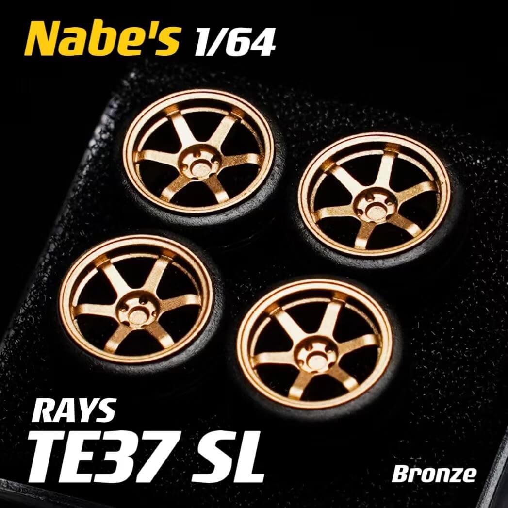 1/64 Scale Wheels 9.7mm Nabes Rays TE37SL