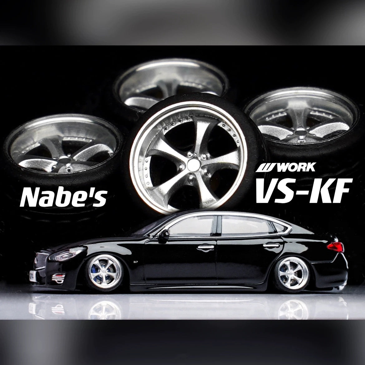 1/64 Scale Wheels 9.7mm Nabes Work VSKF