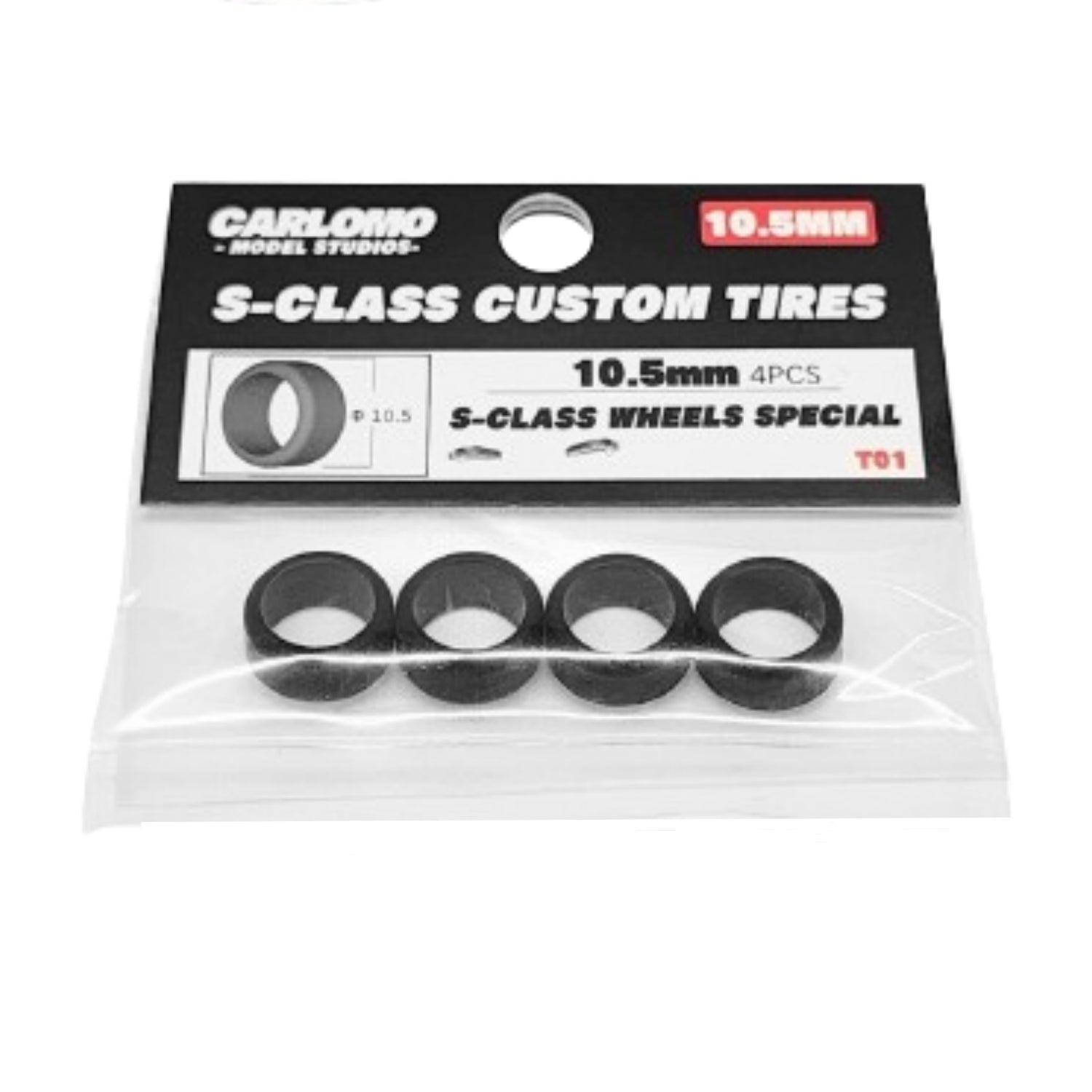 S-Class Spare Tire 10.5mm Upgrade Tire 4Pcs Set - 164model