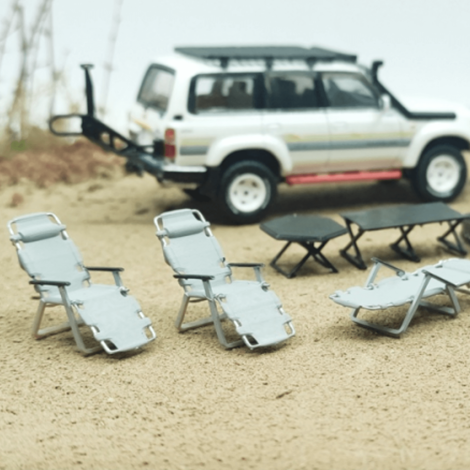 1/64 Camping Picnic Table Chairs - 164model