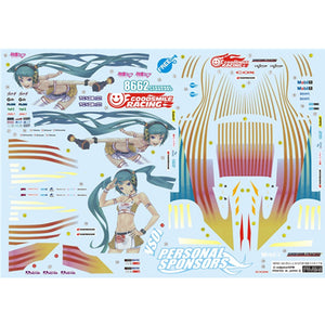 1/64 Waterslide Porsche 911 GT3R Hatsune Miku - 164model