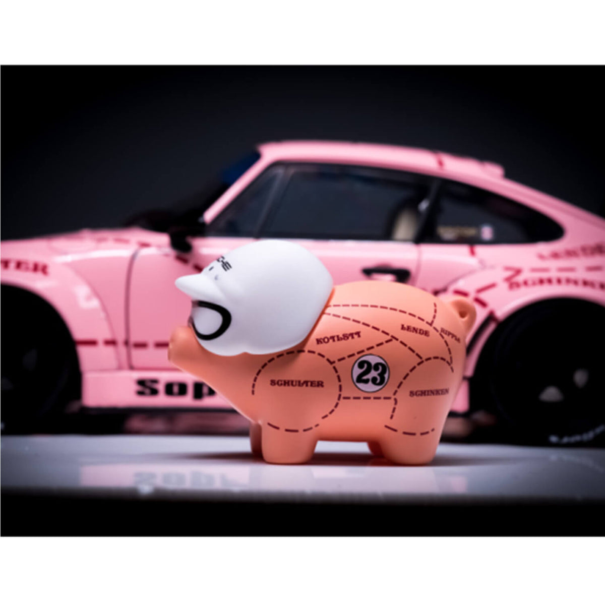1/64 Porsche 917 Pink Pig 23# Keychain
