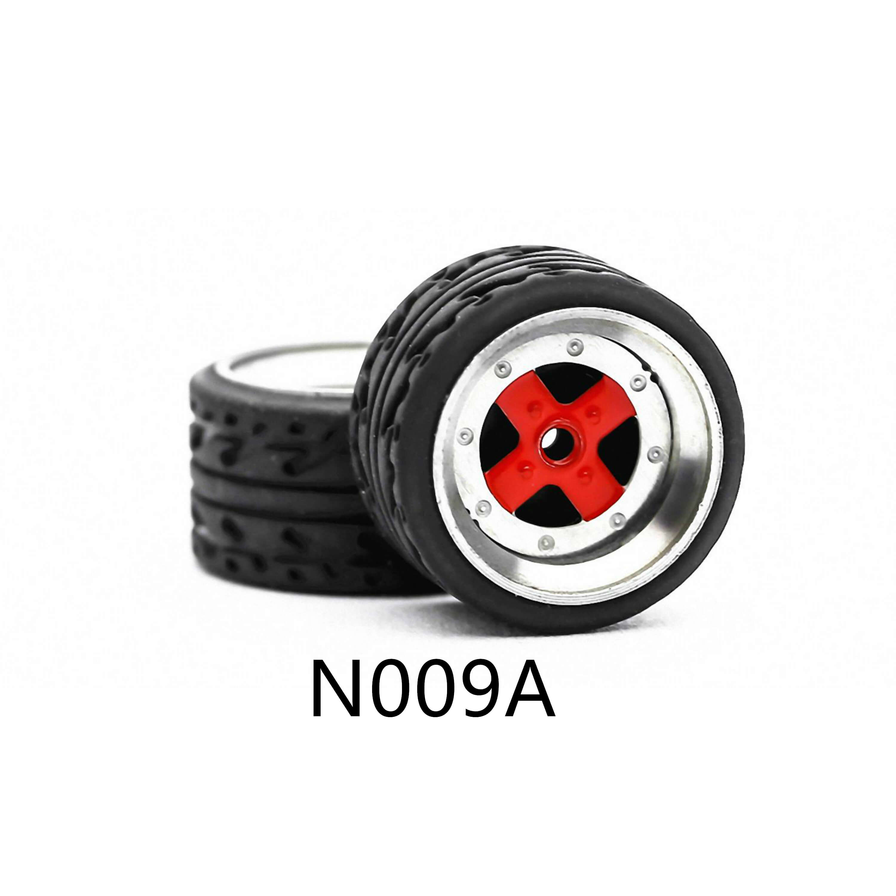 4 Pcs Set Wheels Rubber Tire 1/64 Scale Universal For Tomica Hotwheels Kyosho Greenlight - 164model
