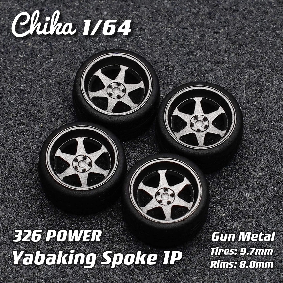 1/64 Scale Wheels 9.7mm Chika ADVAN BBS ENKEI WORK – 164model