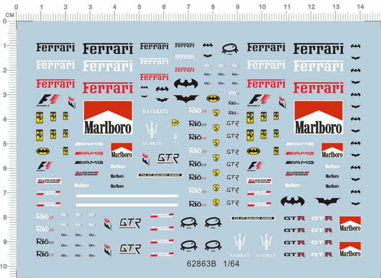 1/64 Decals Ferrari Marlboro