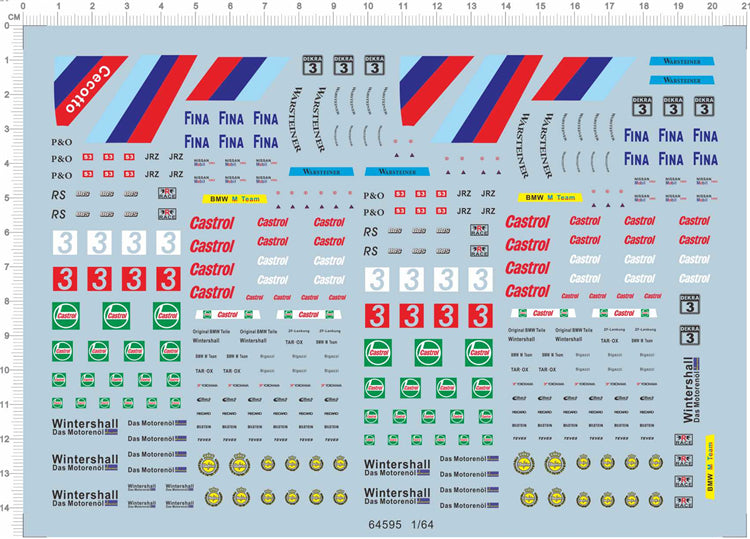 1/64 Decals Castrol Wintershall Fina Oil