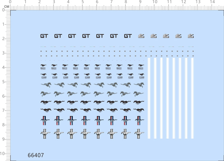 1/64 Decals Ford Mustang