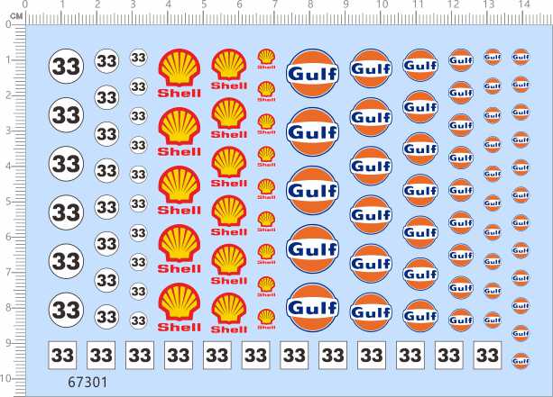 1/64 Decals Gulf Shell