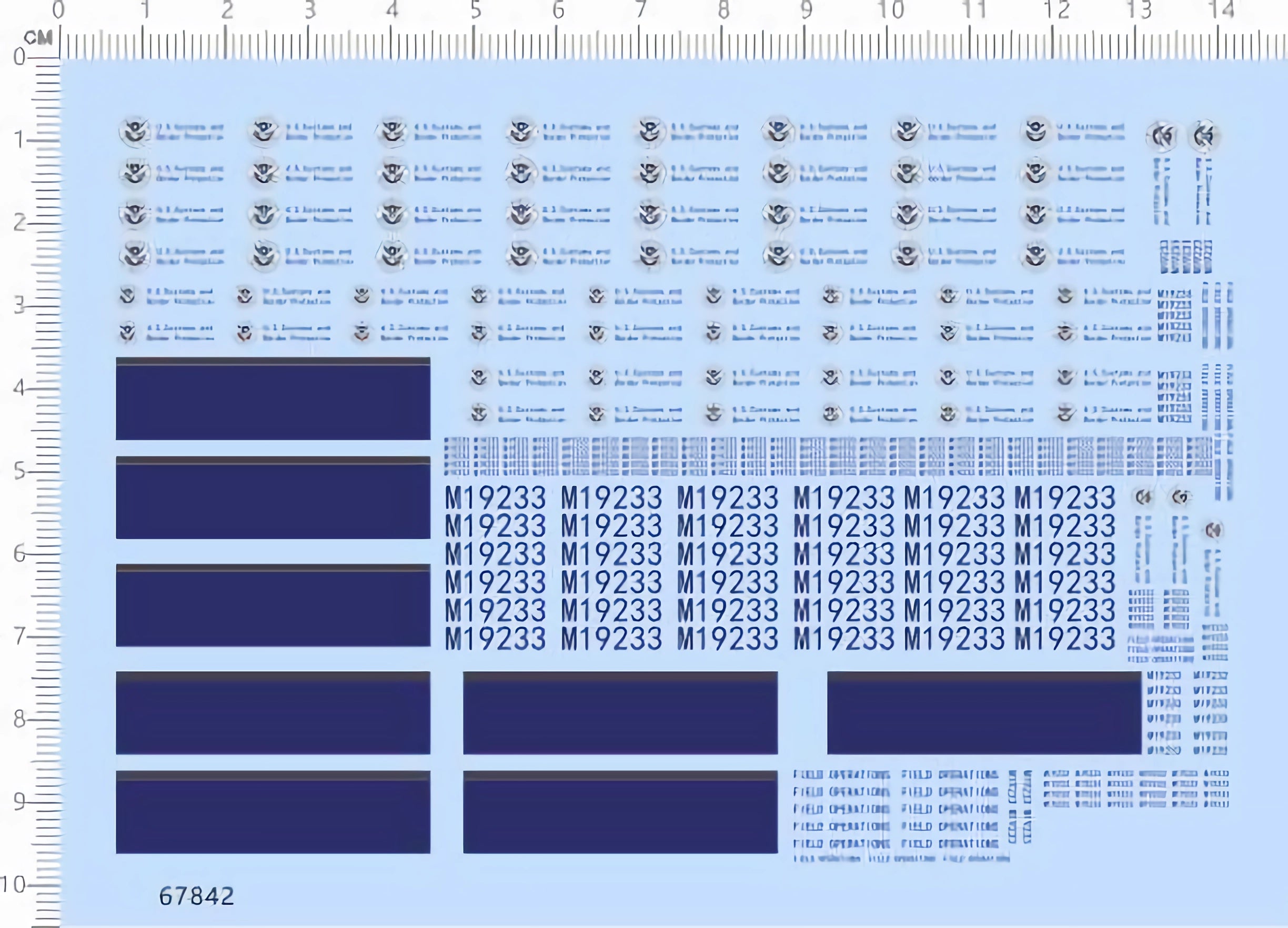 1/64 Decals USA Customs Border Protection M19233