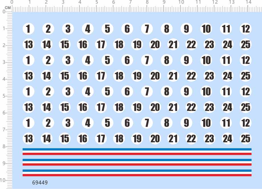 1/64 Decals Ferrari 250 GTO Number Plate