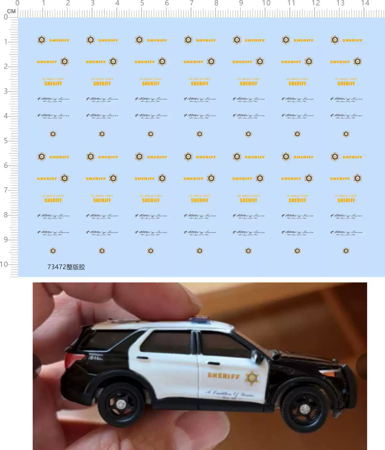 1/64 Decals Sheriff Los Angeles County