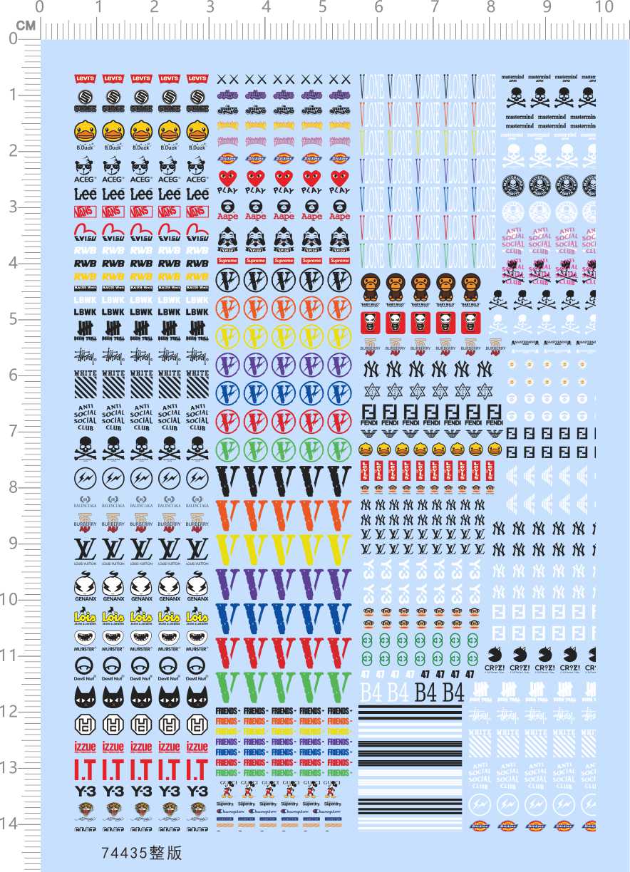 Model Decal Paper 1/64 Decals Trendy Brands – 164model