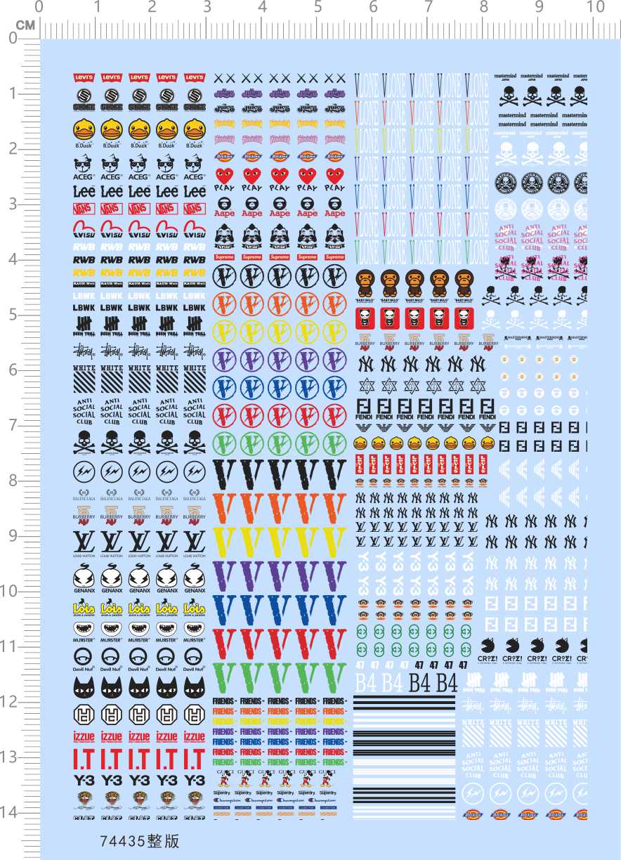 1/64 Decals Trendy Brands