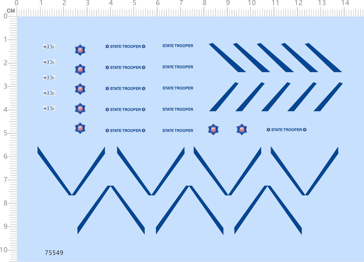 1/64 Decals State Trooper