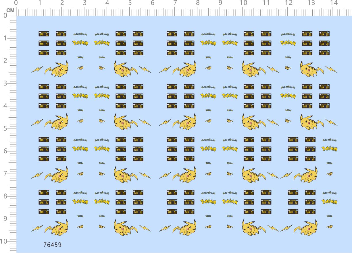 1/64 Decals Pikachu License Plates