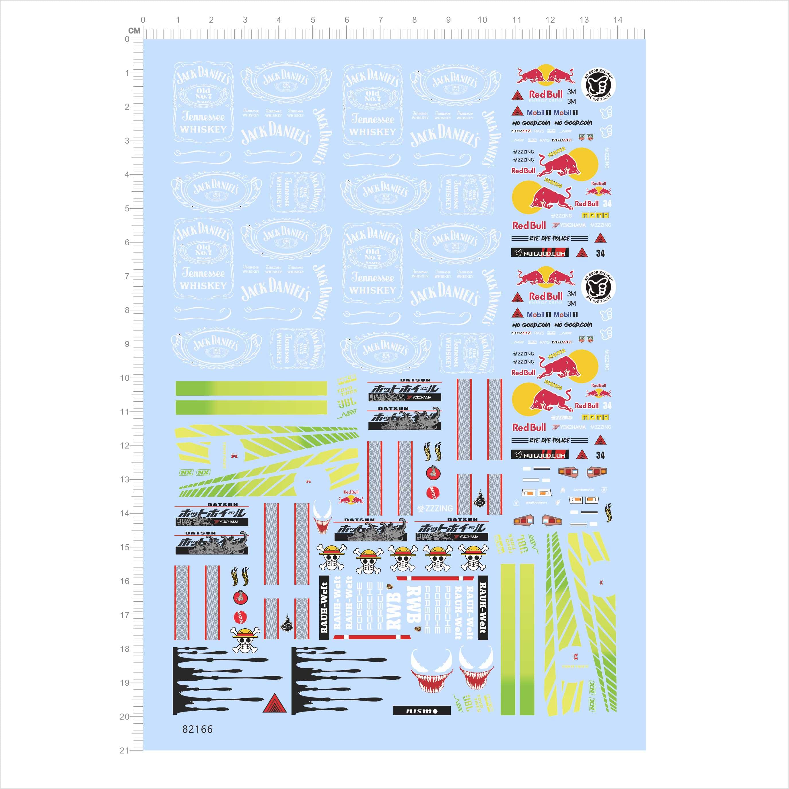 1/64 Decals Tennessee Whiskey Red Bull