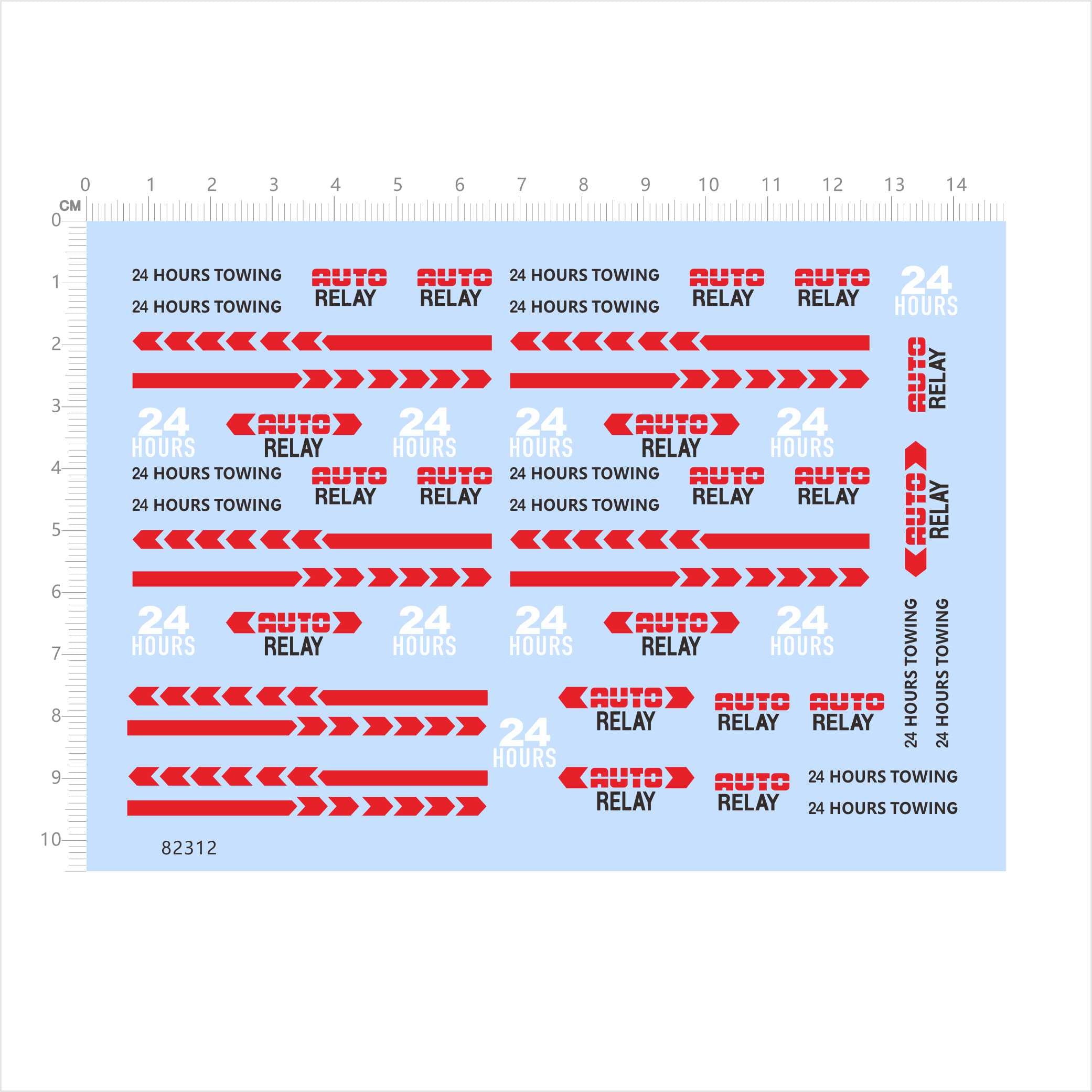 1/64 Decals Auto Relay 24 Hours Towing