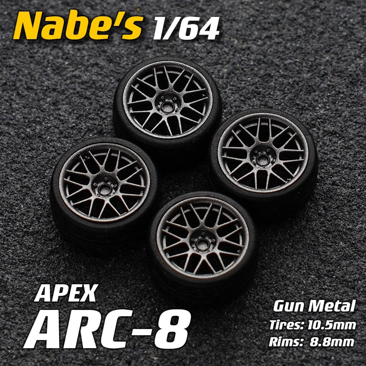 1/64 Scale Wheels 10.5mm Chika