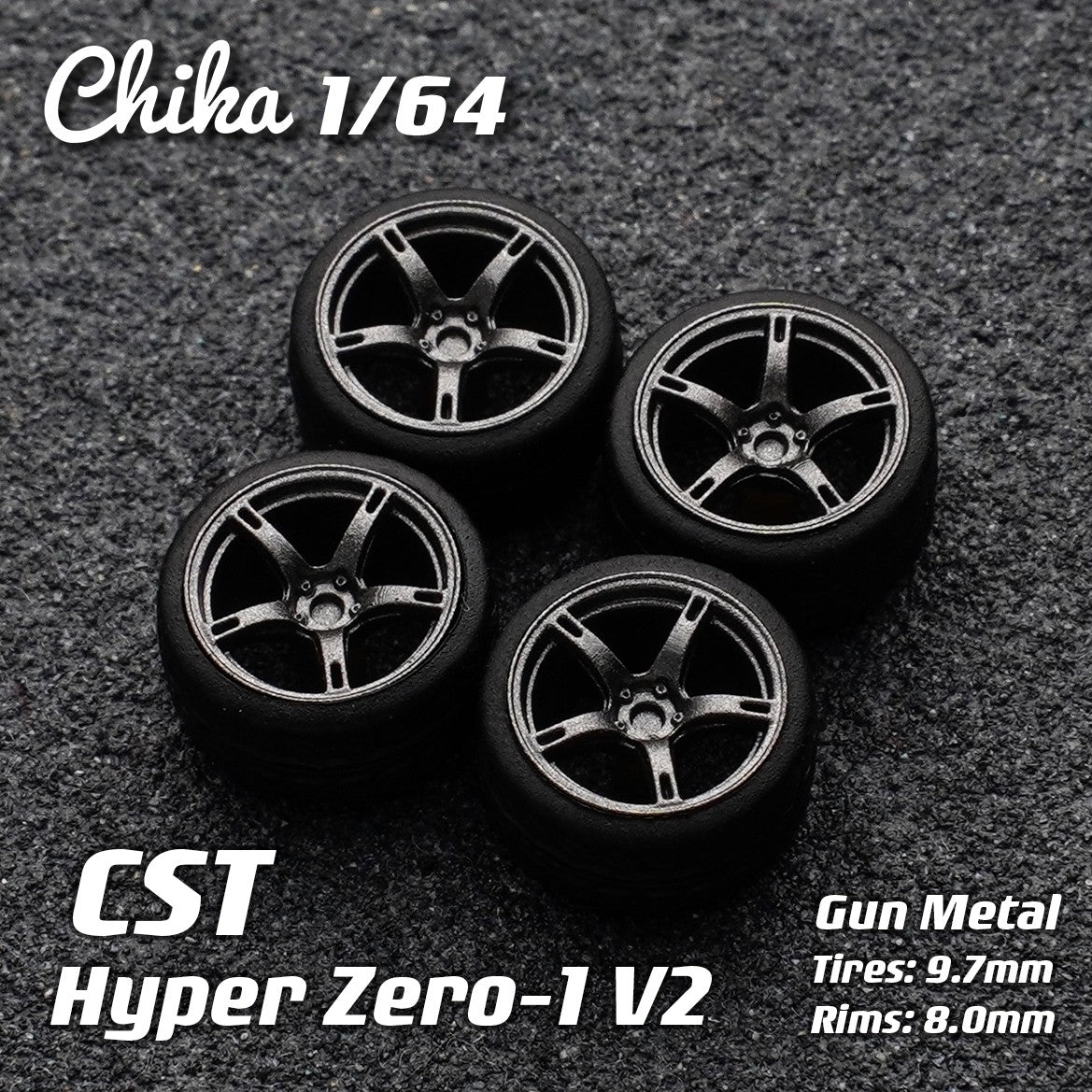 1/64 Scale Wheels 9.7mm Chika WORK VEILSIDE SSR RAYS