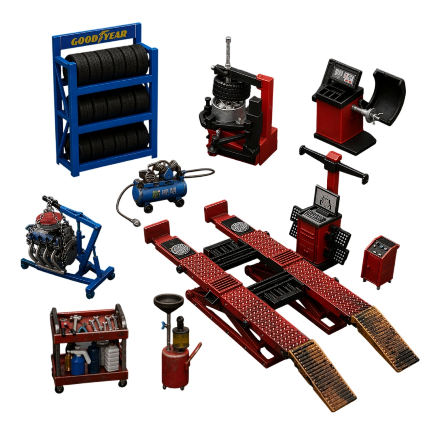 ☆ 1/64 Garage Item M 1/64 Garage Diorama Set – 164model