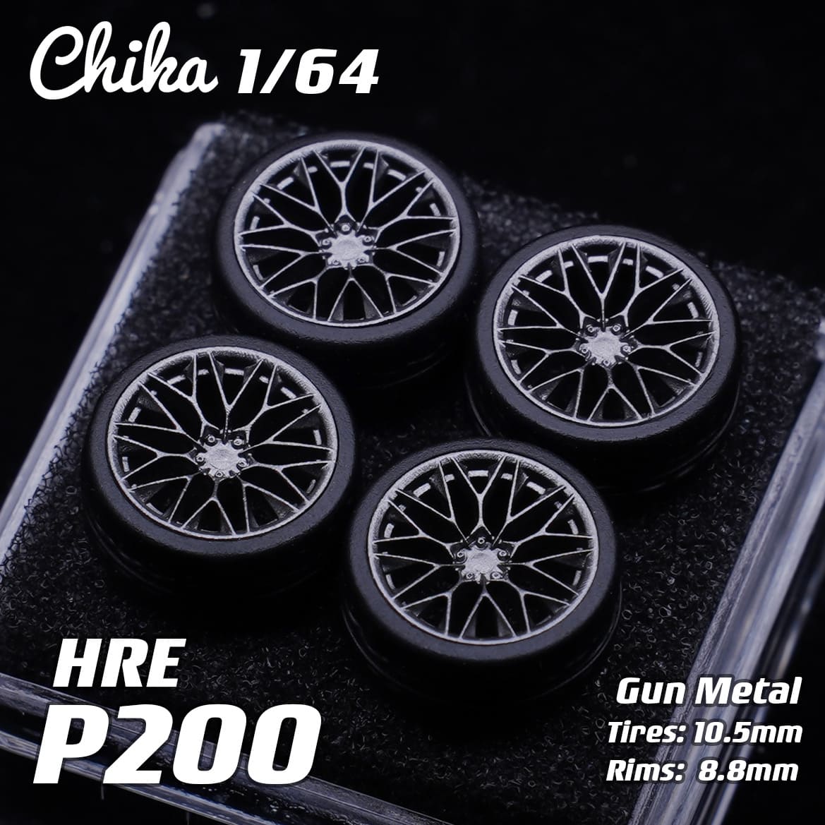 1/64 Scale Wheels 9.7mm Chika HRE P200