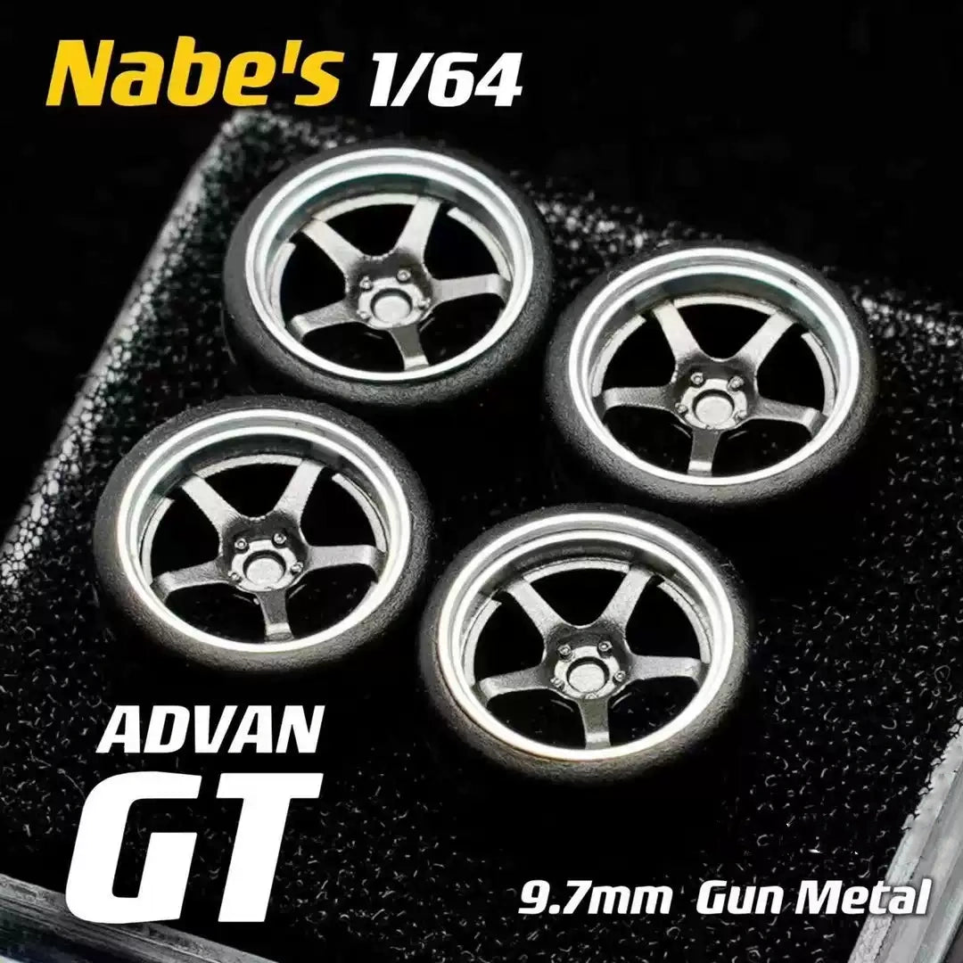 1/64 Scale Wheels 9.7mm Nabes Advan GT – 164model