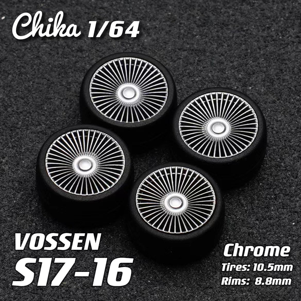 1/64 Scale Wheels 10.5mm Chika Vossen S17-16 - 164model