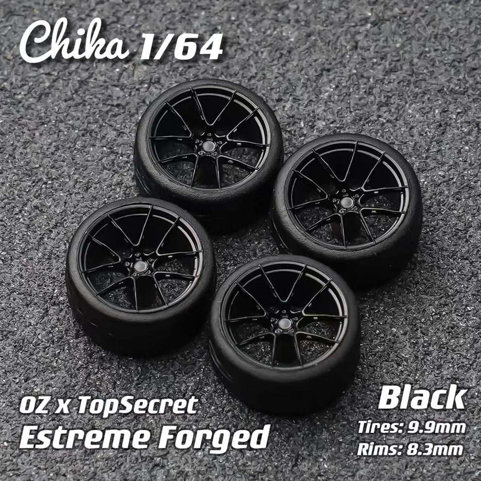 1/64 Scale Wheels 9.7mm Chika ADVAN LBWK RAYS ROTIFORM – 164model