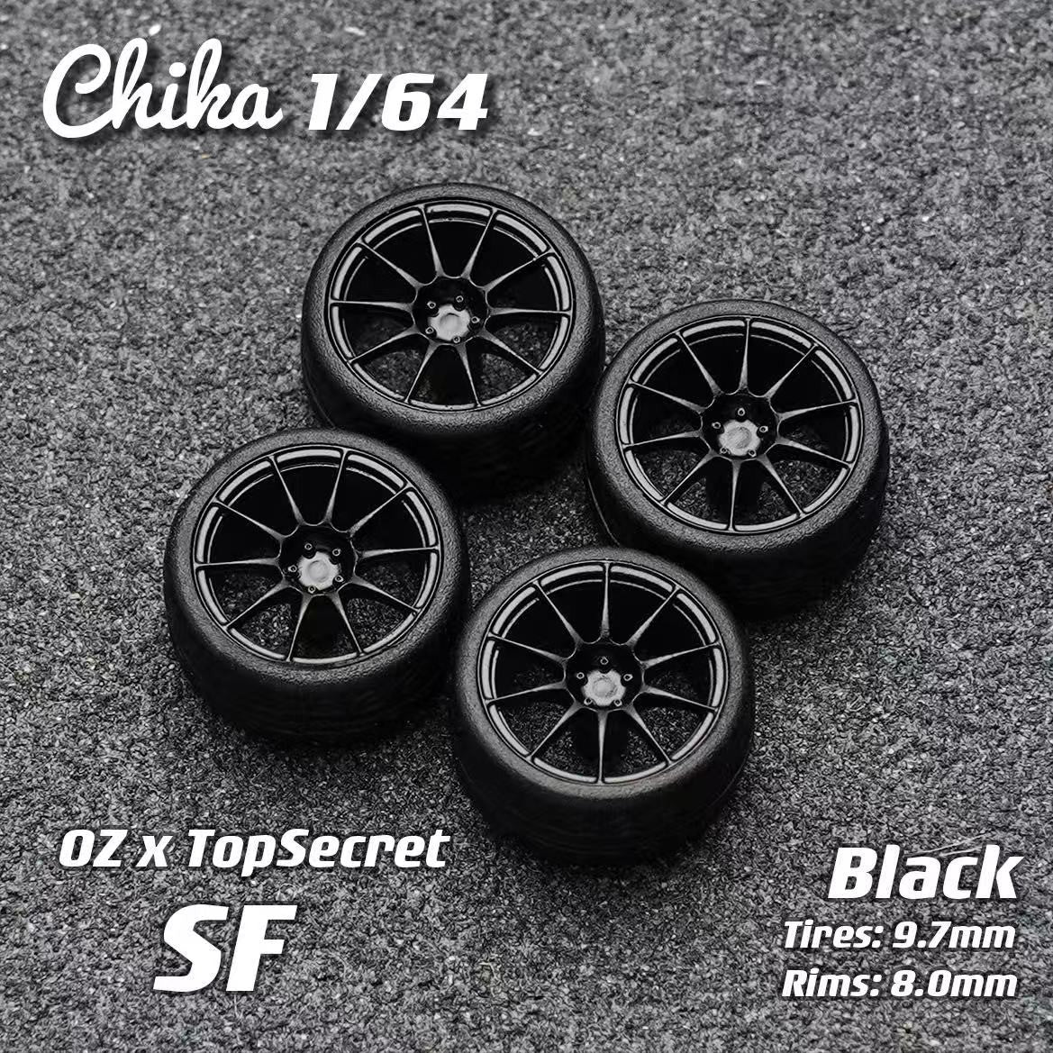1/64 Scale Wheels 9.7mm Chika WORK VEILSIDE SSR RAYS