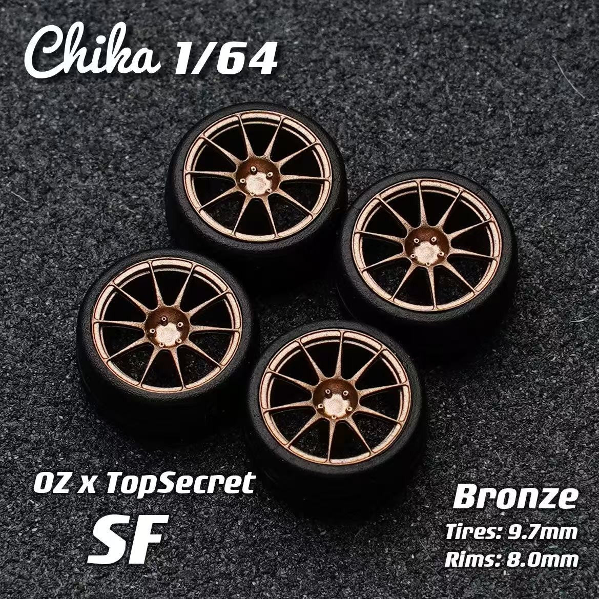 1/64 Scale Wheels 9.7mm Chika WORK VEILSIDE SSR RAYS – 164model