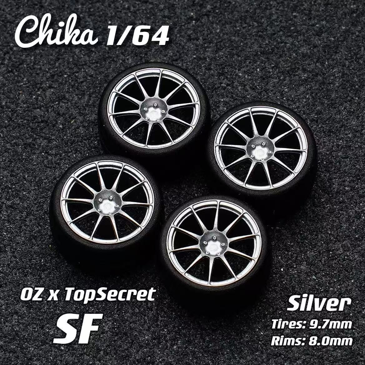 1/64 Scale Wheels 9.7mm Chika WORK VEILSIDE SSR RAYS – 164model