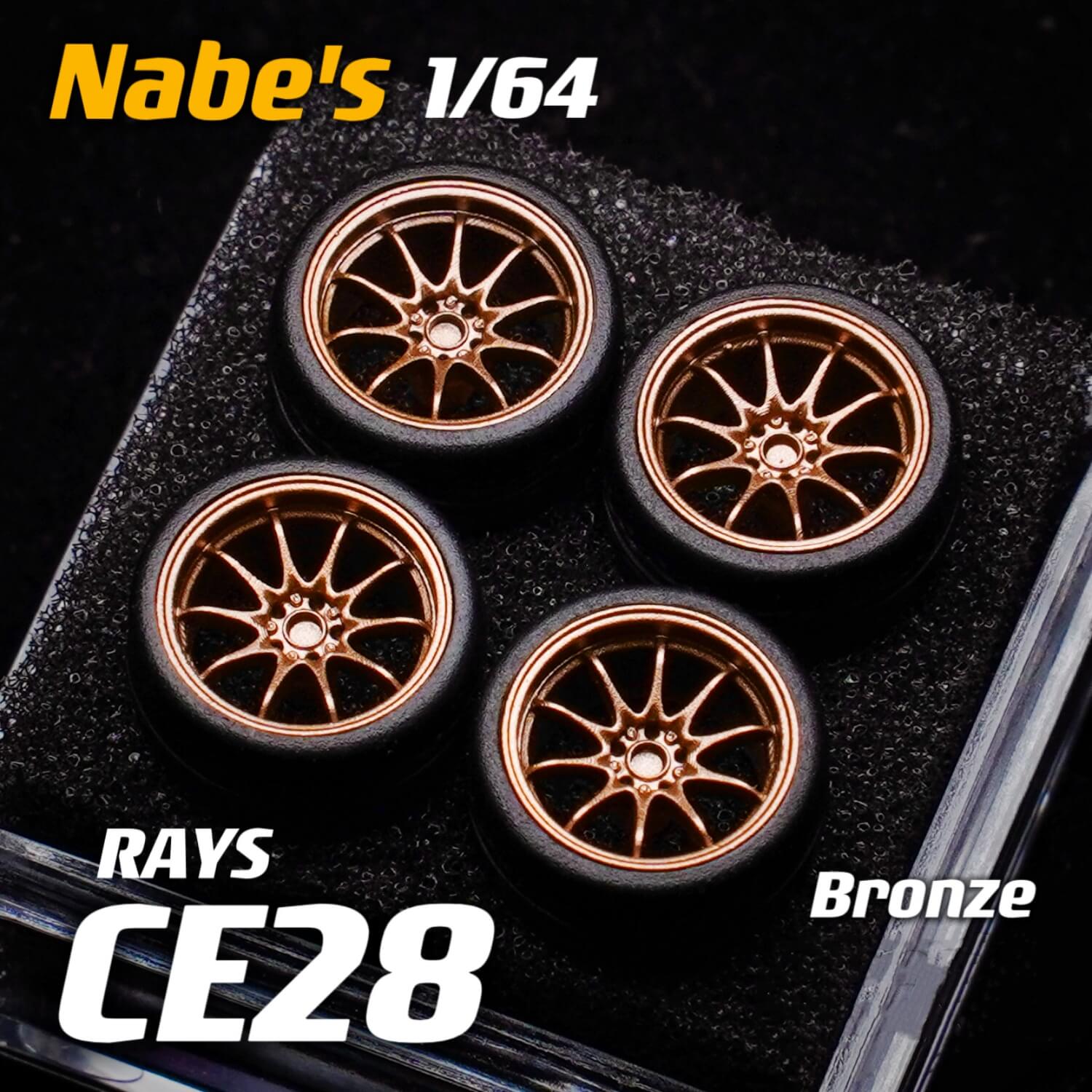 1/64 Scale Wheels 9.7mm Nabes Rays CE28