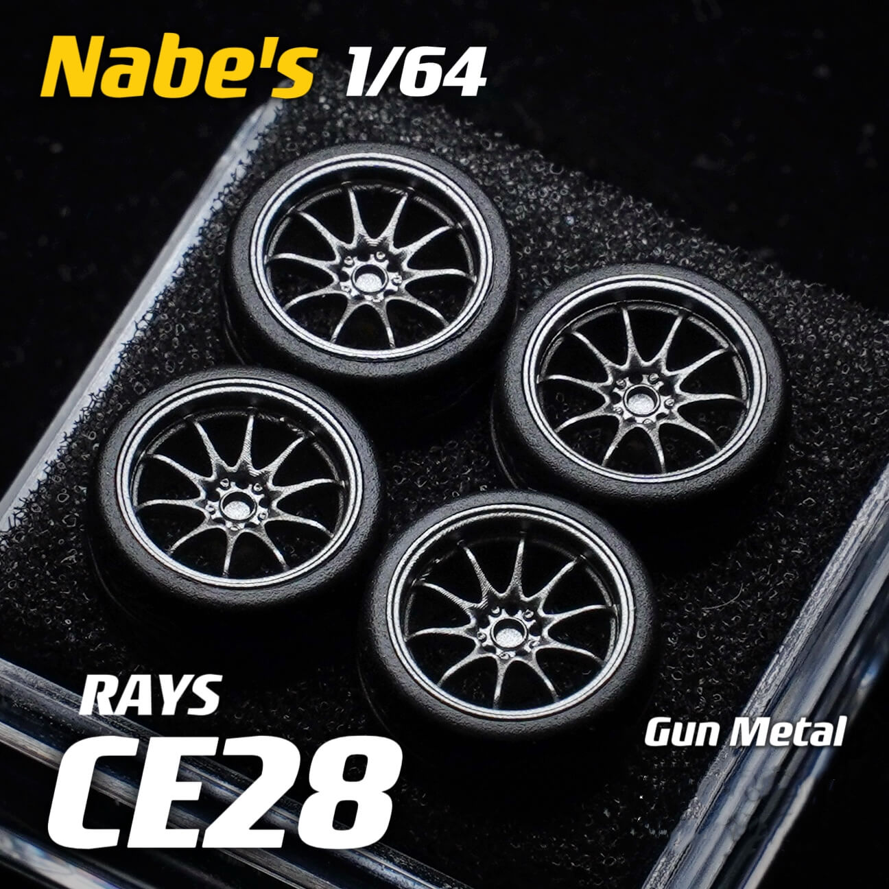 1/64 Scale Wheels 9.7mm Nabes Rays CE28