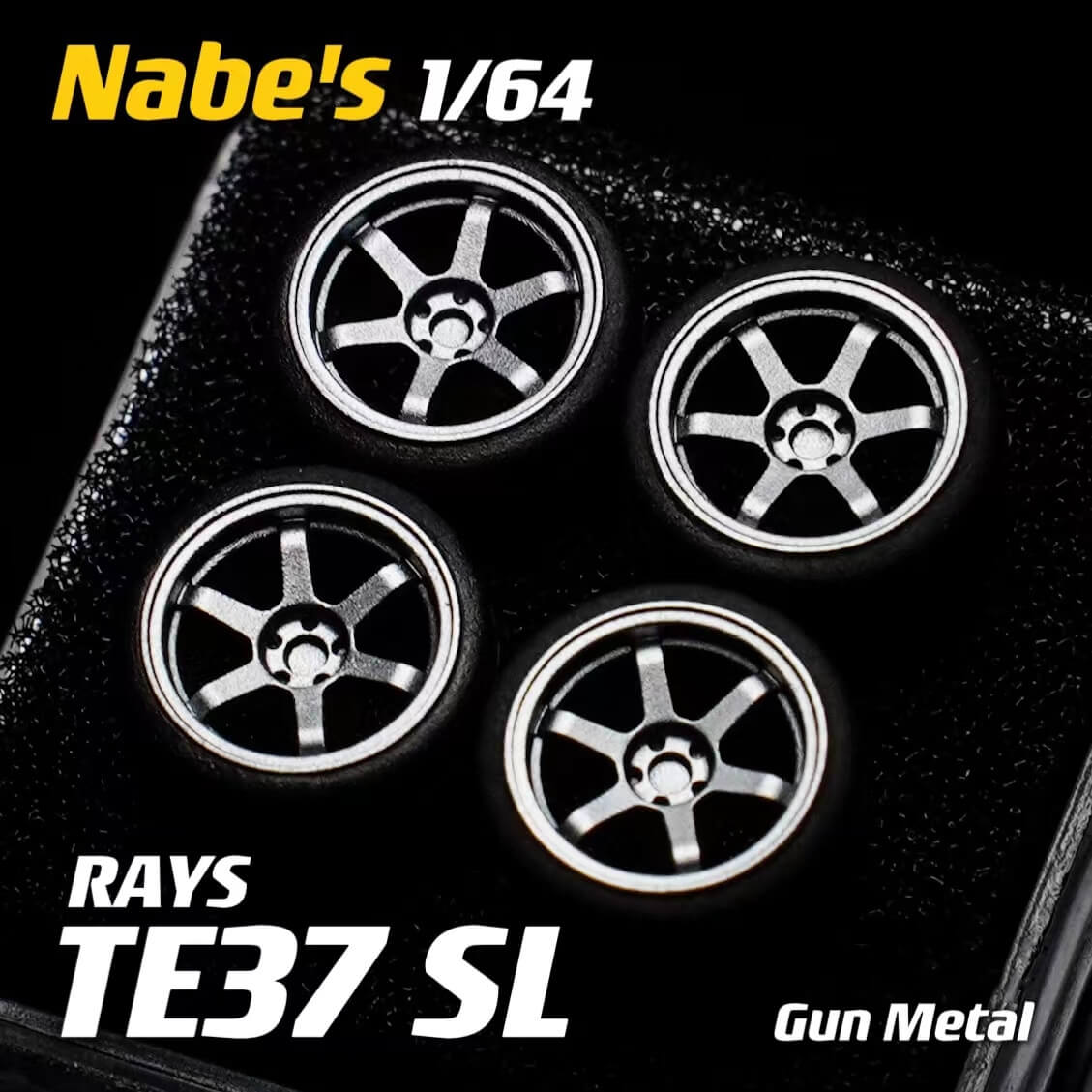 1/64 Scale Wheels 8.9mm 9.7mm Nabes Rays TE37SL