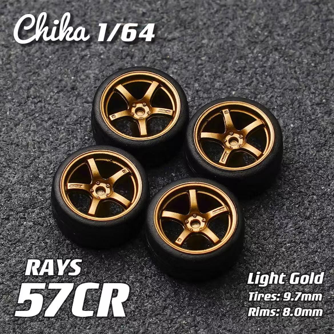 1/64 EGwheels RAYS 57cr Style Wheel Mini Car Tomytec