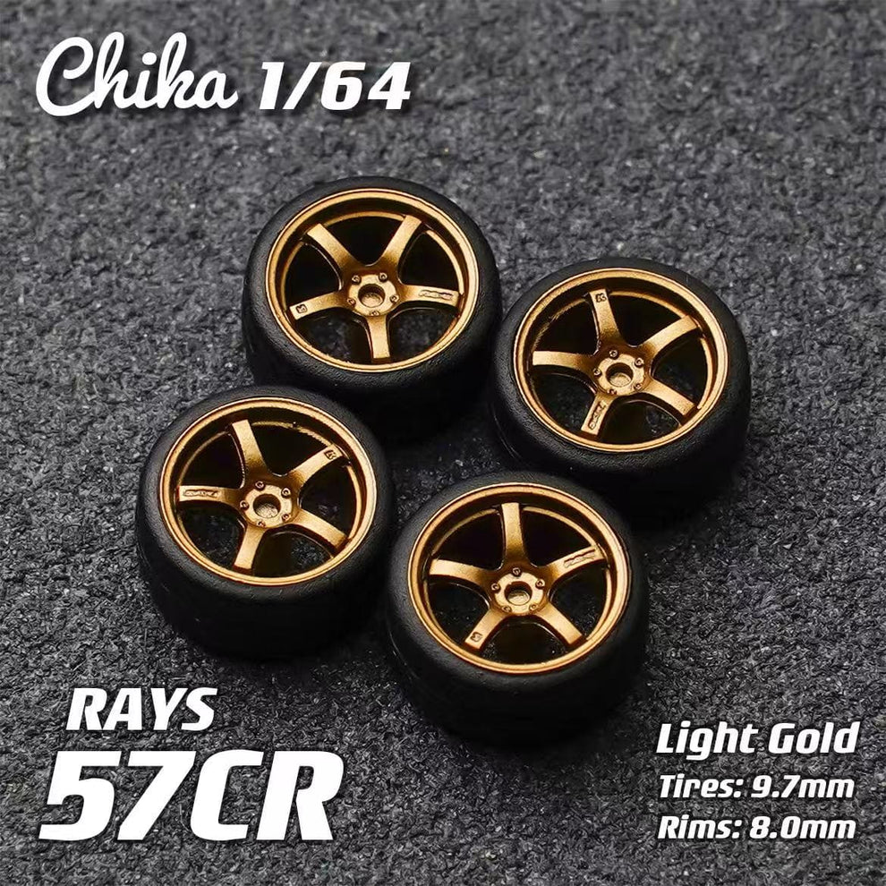 1/64 Scale Wheels 9.7mm Chika ADVAN LBWK RAYS ROTIFORM – 164model