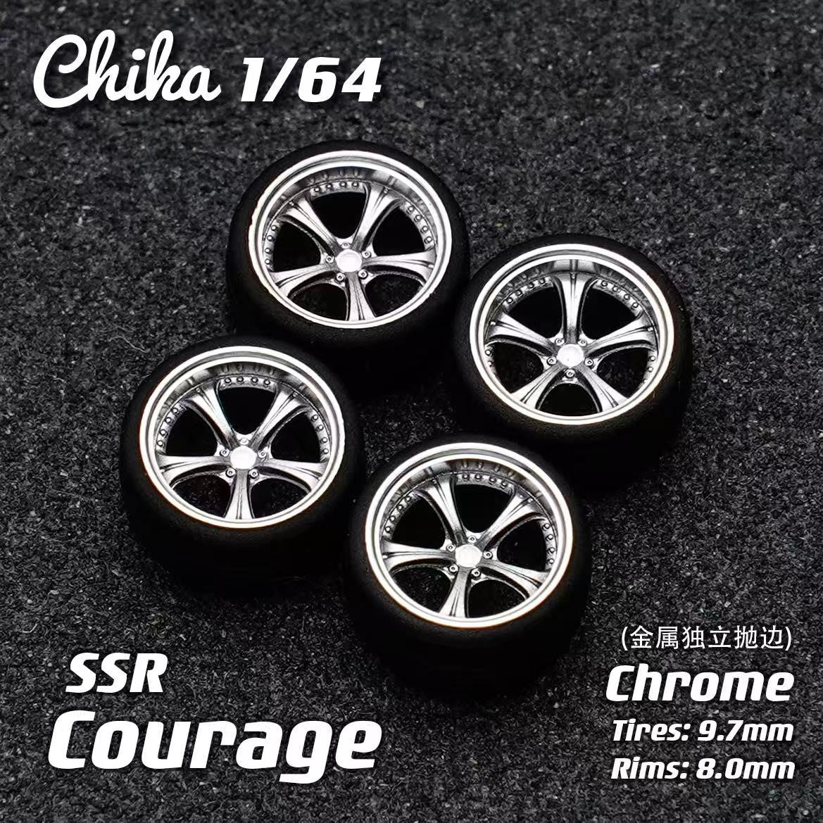 1/64 Scale Wheels 9.7mm Chika WORK VEILSIDE SSR RAYS – 164model