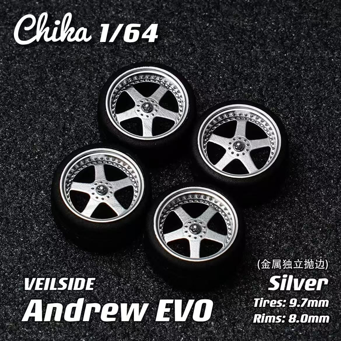 1/64 Scale Wheels 9.7mm Chika WORK VEILSIDE SSR RAYS – 164model