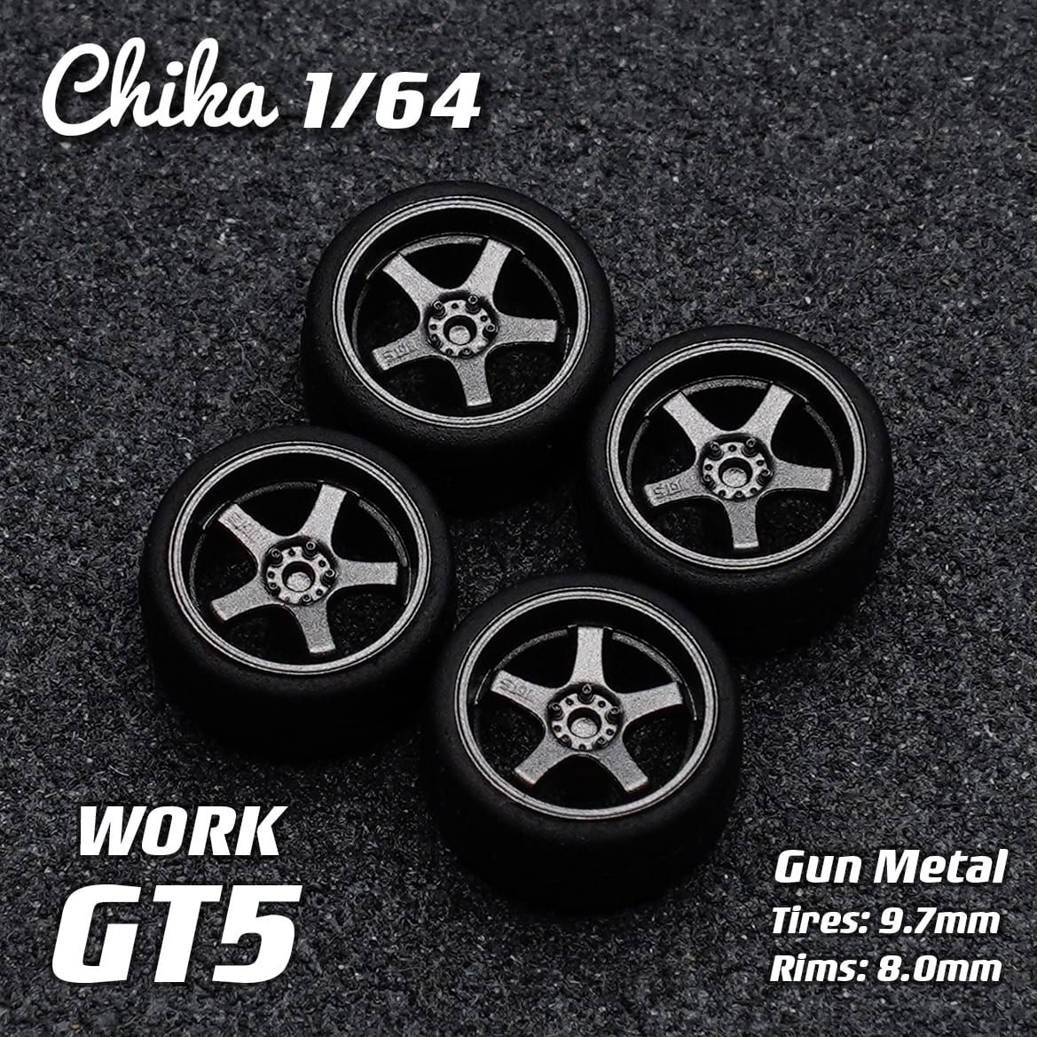 1/64 Scale Wheels 9.7mm Chika ADVAN BBS ENKEI WORK – 164model