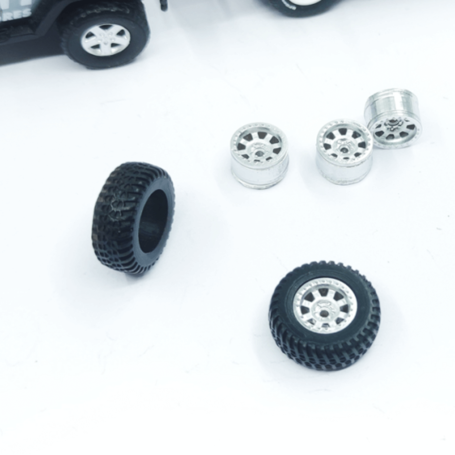 1/64 Plastic Wheels for Offroad 14mm*5.5mm 4Pcs/Set - 164model