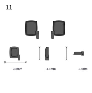 Side Mirrors 1/64 Scale Custom Parts 2Pcs Set - 164model