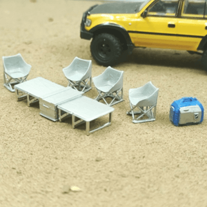 1/64 Camping Picnic Table Chairs - 164model