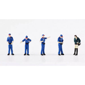 1:64 Scale Figure Gas Station Staff 5 Pcs Set - 164model