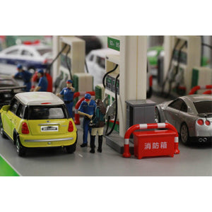 1:64 Scale Figure Gas Station Staff 5 Pcs Set - 164model